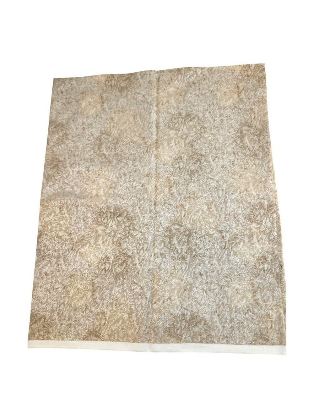 Frosted Leaf Beige Tone on Tone Cotton Fabric By The Yard For Quilting & Sewing